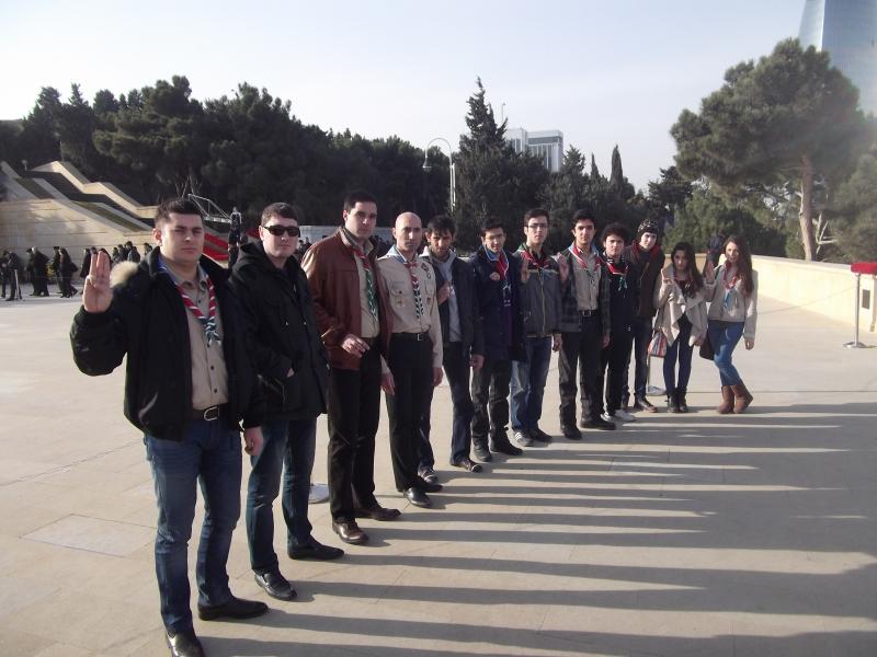 Association of Scouts of Azerbaijan pay a visit to Martyrs` Lane on January, 20th. 
