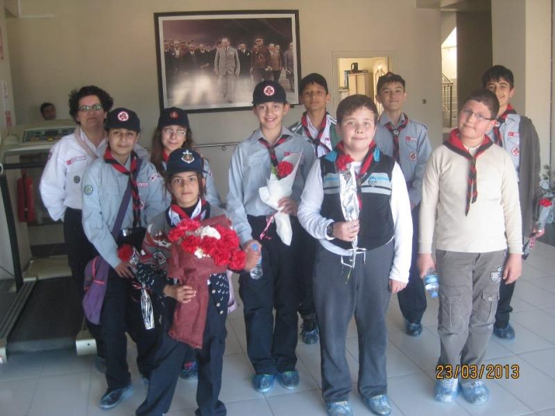 Visit to Senior Citizen home by Truva (Troy) Scout Troop