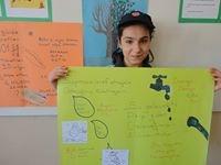 WORLD ENVIRONMENT DAY THINK EAT SAVE. POSTERS IN A PRIMARY SCHOOL AT SAMSUN (TURKÇE EK İLE)