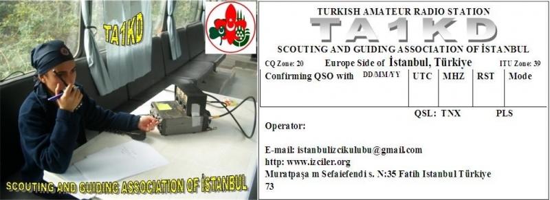 TA1KD ISTANBUL IZCI KULUBUGUIDES AND SCOUTS PARTICIPATING TO 50thJOTA and 11th JOTI at 2007