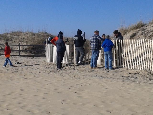 Dune Fence Placing