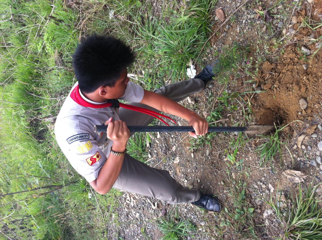Boy Scouts of the Philippines-Cabanatuan City Council does a tree-planting activity