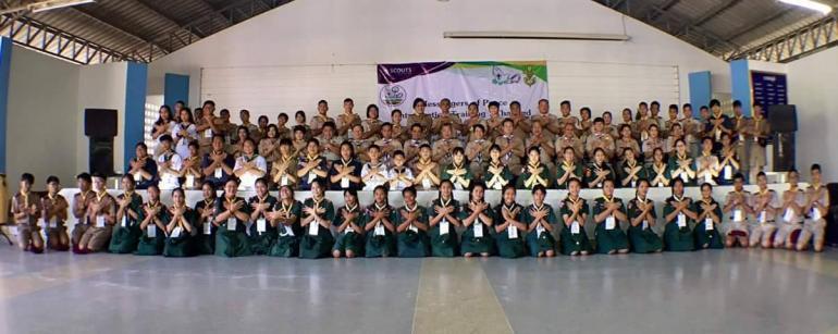 Training scouts to become Messengers of Peace, Thailand.