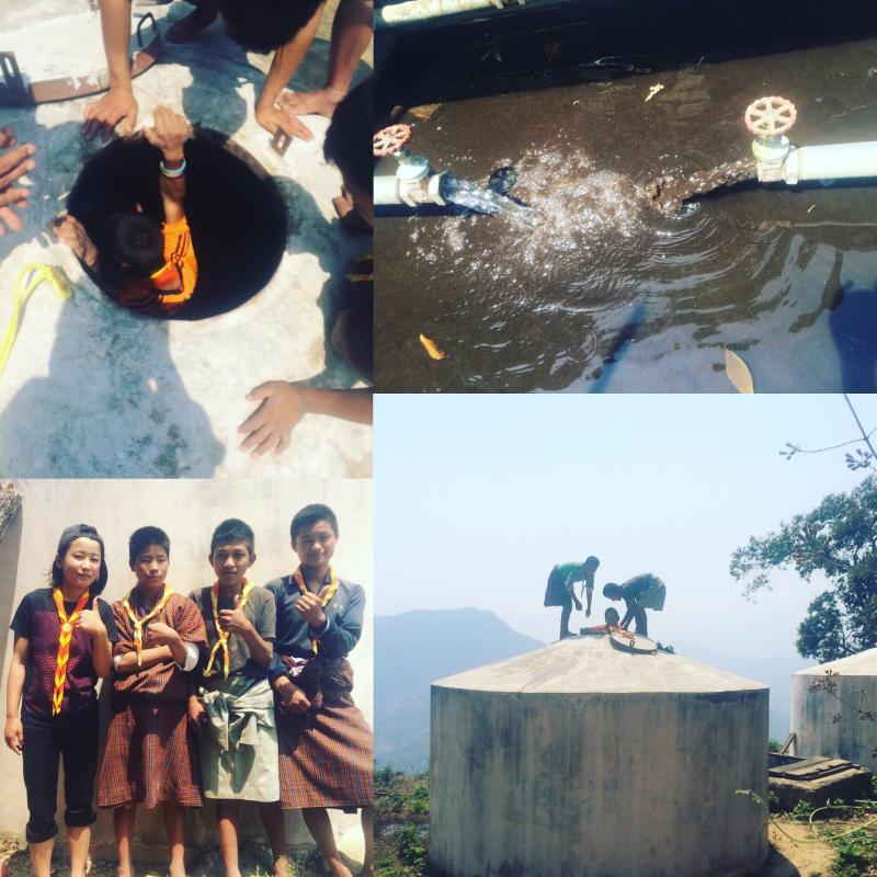 Water tank cleaning