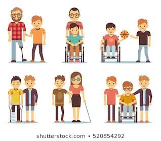 helping handicap person