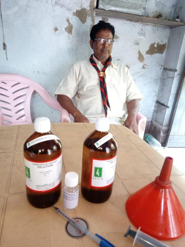 Home made Sanitizer distribution and awareness against CORONA