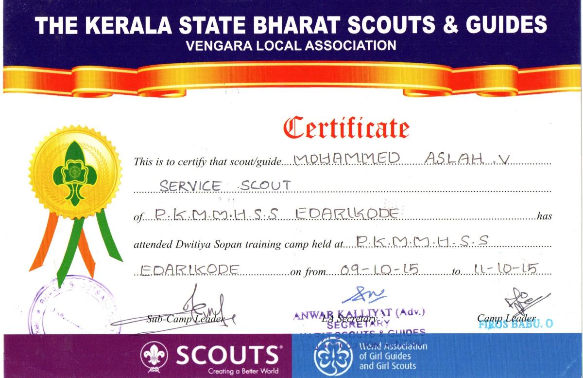 Duty as Service Scout In Dwitiya Sopan Test...
