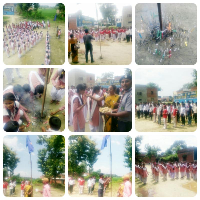 स्काउटिंग की सामान्य जानकारी से स्कूल के बच्चों को कराया गया अवगत।