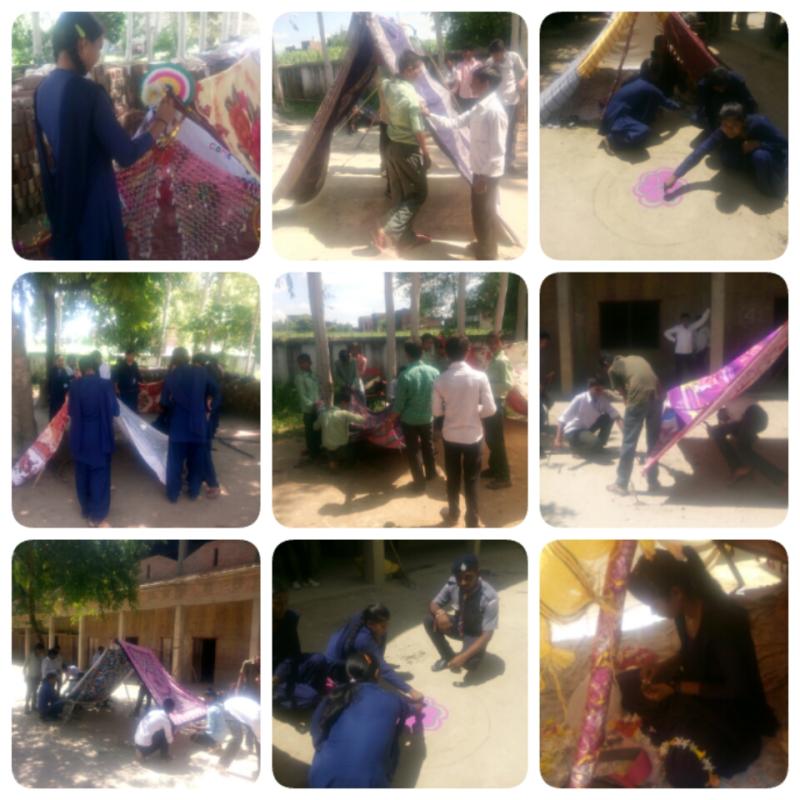 स्काउटिंग की सामान्य जानकारी और तम्बू निर्माण की प्रतियोगिता में स्कूली छात्र और छात्रों ने किया प्रतिभाग।