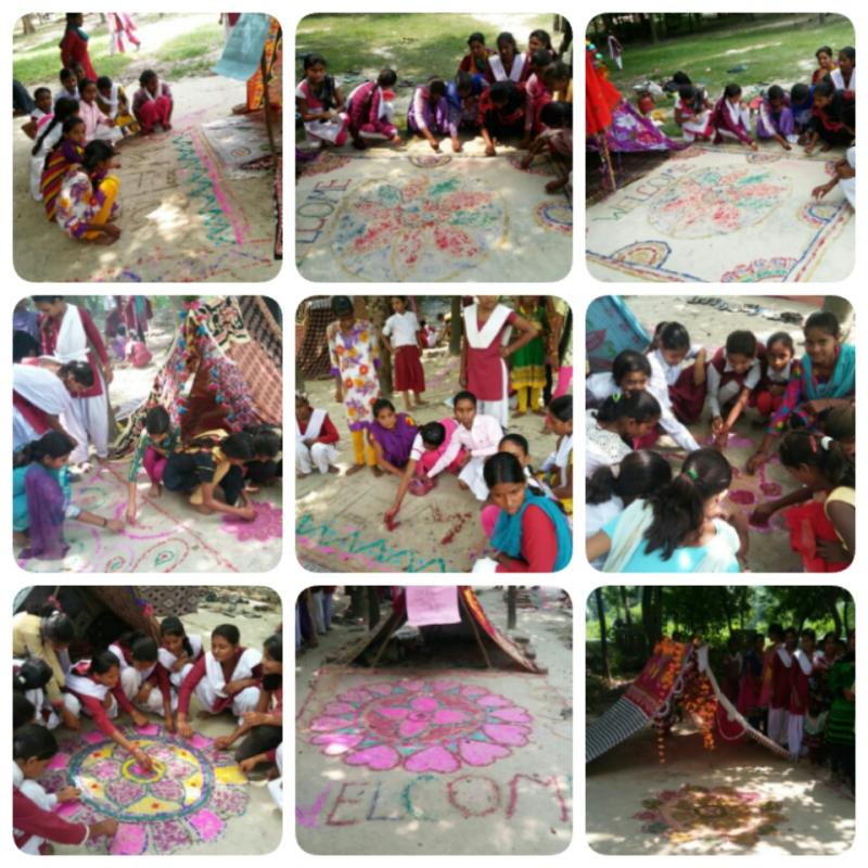 पॉक कला एवं रंगोली प्रतियोगिता।