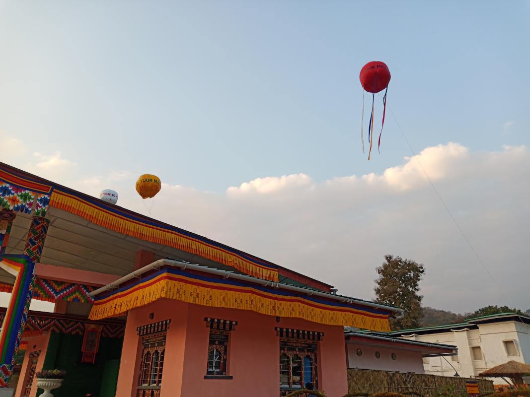 Crowd controlling in the Royal Bhutan Flower Exhibition