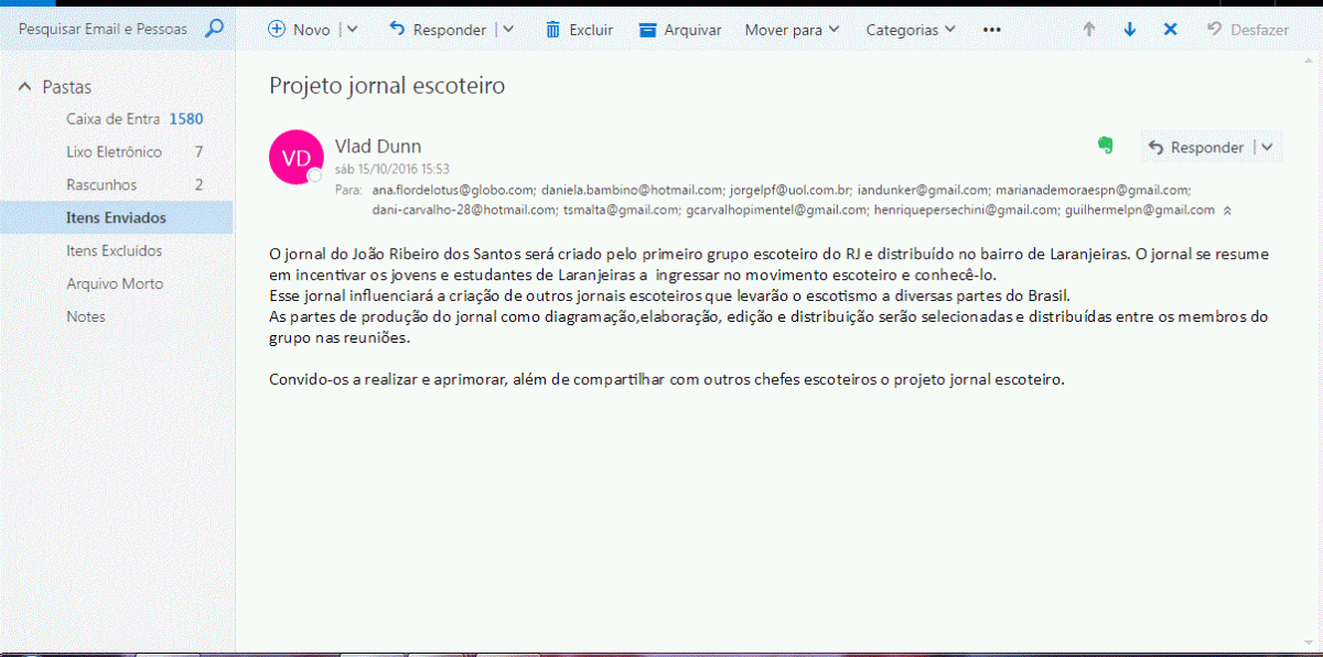 Projeto jornal escoteiro.