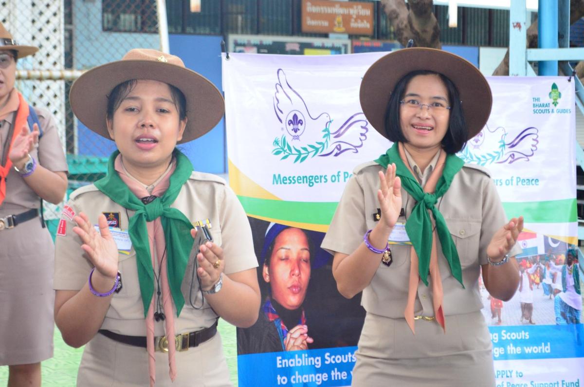 การออกภาคปฏิบัติของโครงการลูกเสือผู้นำสันติภาพ Messengers of Peace รุ่นที่ 4 ณ โรงเรียนมัธยมวัดหนองแขม กรุงเทพมหานคร วันอาทิตย์ที่ 1 ธันวาคม 2562
