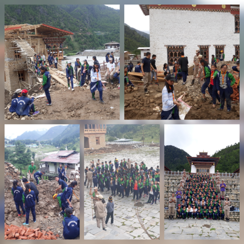 Voluntary work at monastry construction 