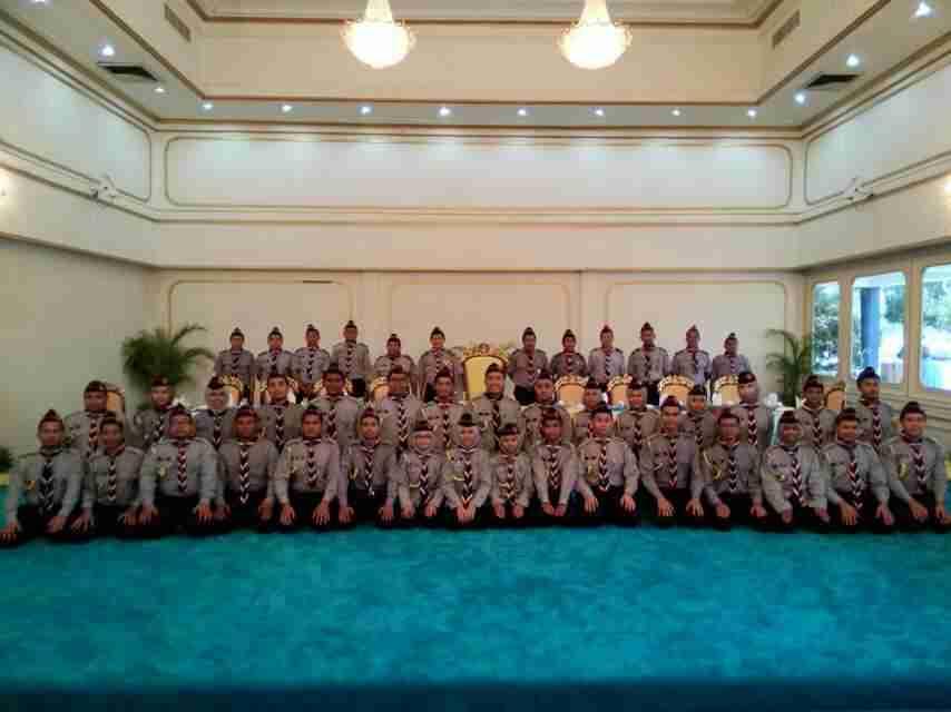 penyampaian sijil anugerah pengakap raja yang disampaikan oleh KDYTM TENGKU MAHKOTA PAHANG di istana abu bakar pekan pahang