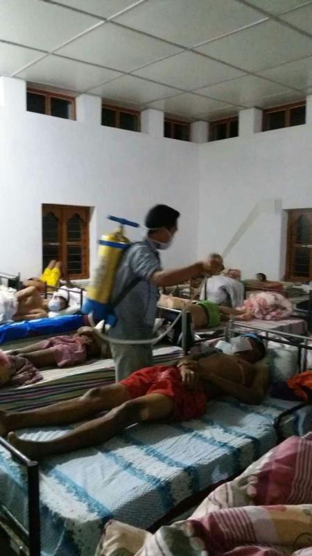 Helping to out break of influaze fluid disease