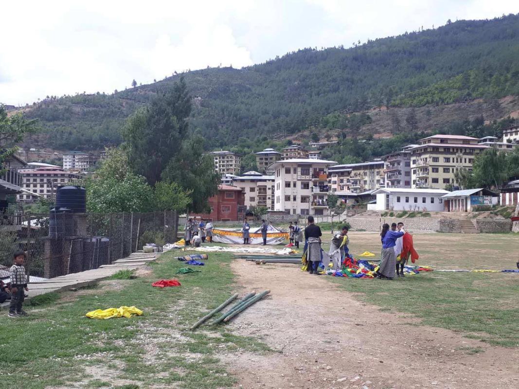 Preparation for investiture ceremony.