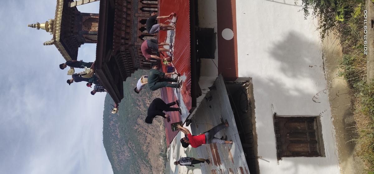 roof painting of a monastry