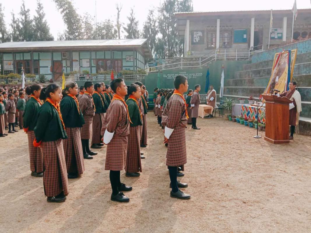 Jangchubling MSS celebrates His Majesty the Fifth King's 40th Birth Anniversary coinciding with the National Scout Day