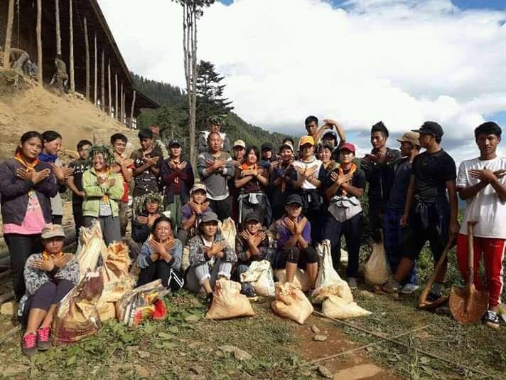 volunteer work at hoeding gyenpa at paro