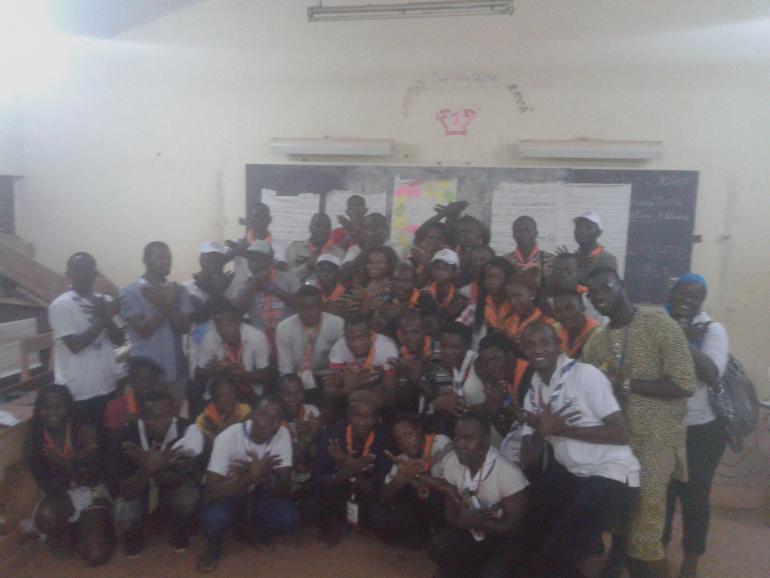 TRAINING ON  MOP DURING THE  7th AFRICA SCOUT JAMBOREE  2016 IVOTY COAST