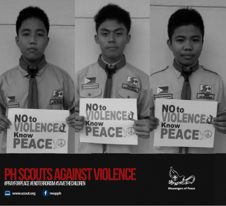 Roosevelt College Cubao Outfit no. 027 promotes PEACE