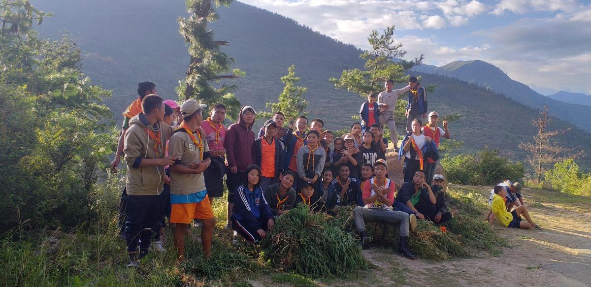 Marijuana uprooting in the nearby community