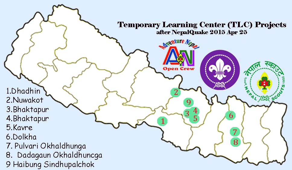 Temporary Learning Center (TLC) making in EarthQuake victim area in Nepal