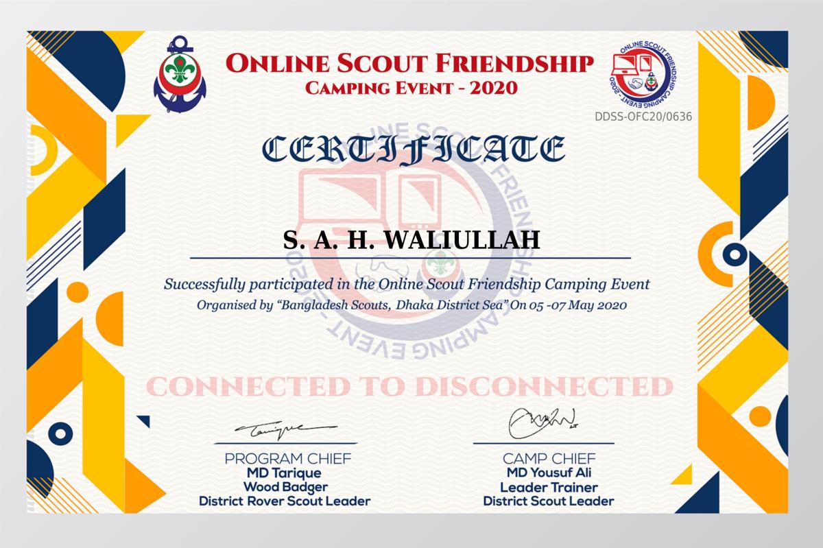 Online Scout Friendship Camping Event-2020
