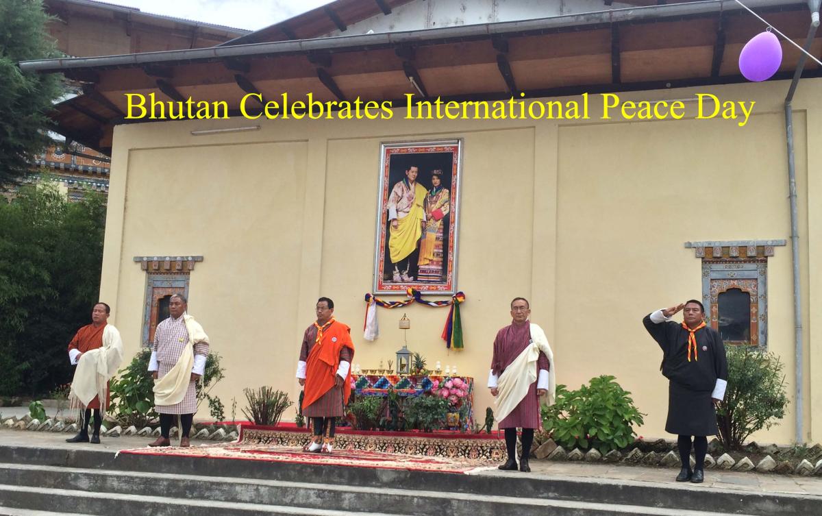 Bhutan Scouts celebrate International Peace Day: " We shine together, We glitter on our own and we stand united for peace"