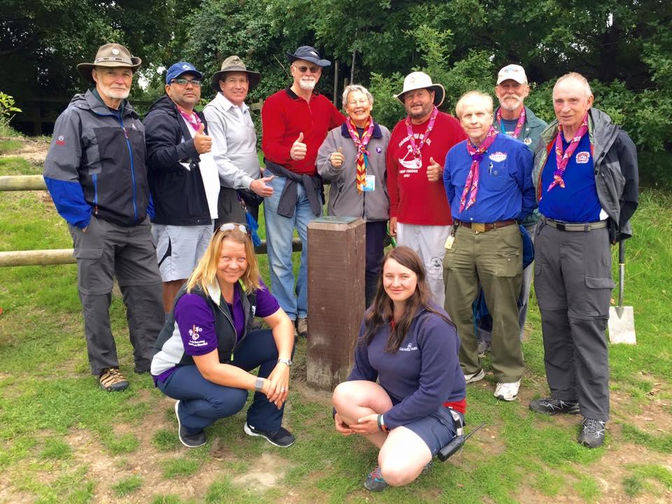 Planting bulbs on the meridian line at Gilwell