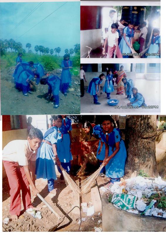 SCHOOL CAMPUS CLEANLINESS GHS AMMAPET, KUMBAKONAM EDUCATIONAL DISTRICT-72, THANJAVUR.