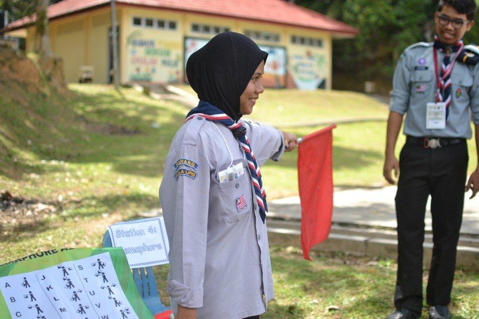 Belajar Isyarat Bendera Semaphore 