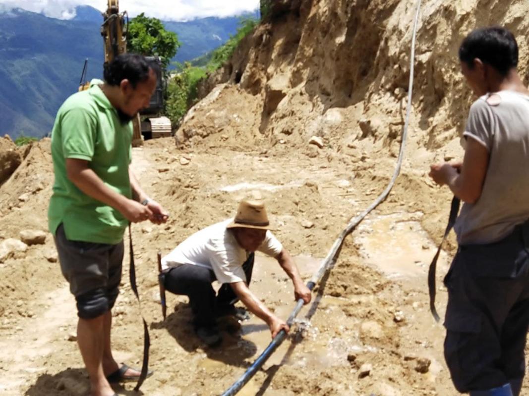 Water connection to school