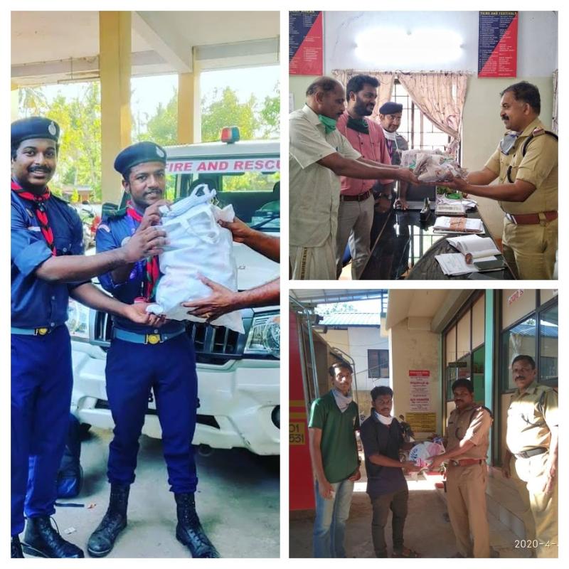 Donates homemade face masks to officials 