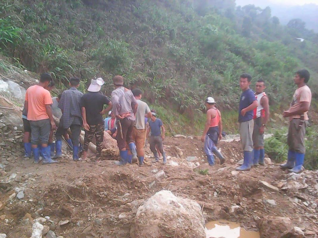 Farm road maintenance at Silangsa under Darla Gewog