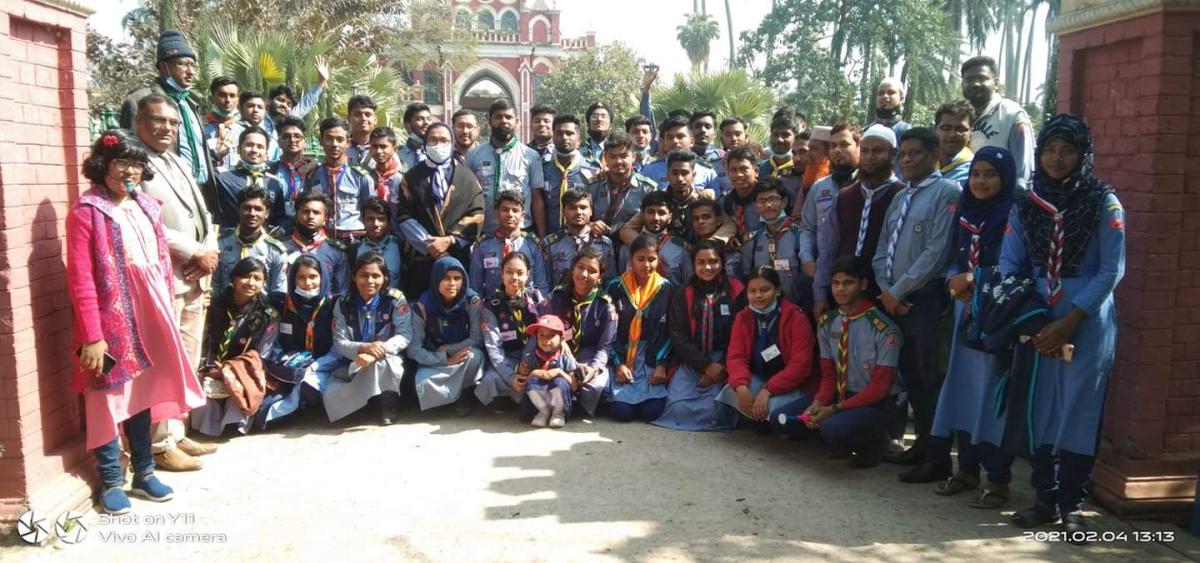 ৪র্থ নাটোর জেলা রোভার মেট কোর্স ৪র্থ দিন (১ম পর্ব- হাইকিং)