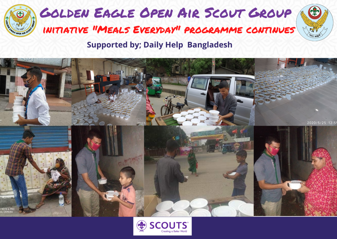 Golden Eagle Open Air Scout Group  initiative "Meals Everyday" programme continues