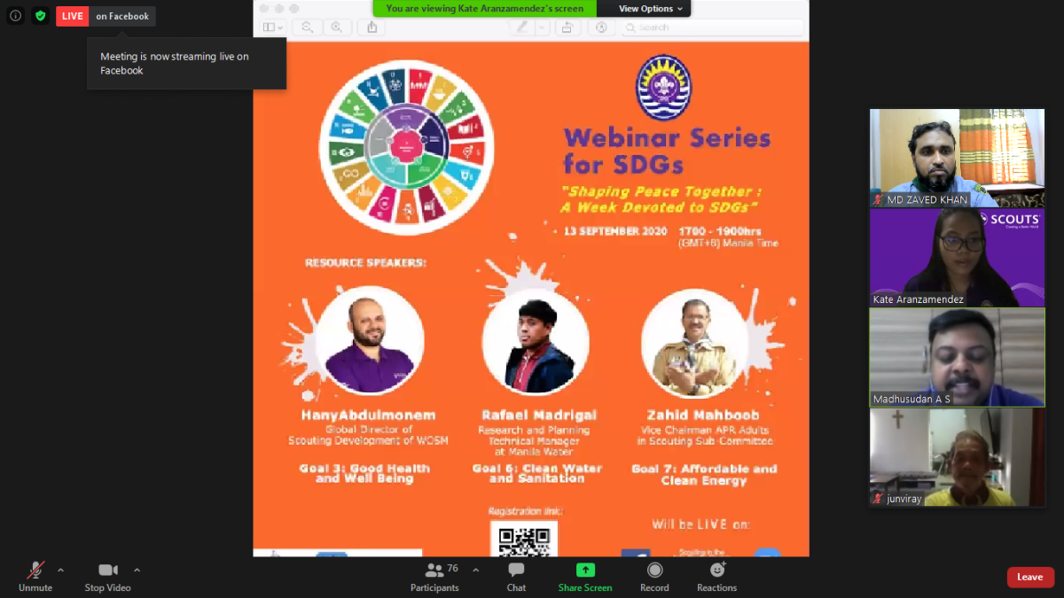 Webinar Series for Scouts for SDGs(Day2)
