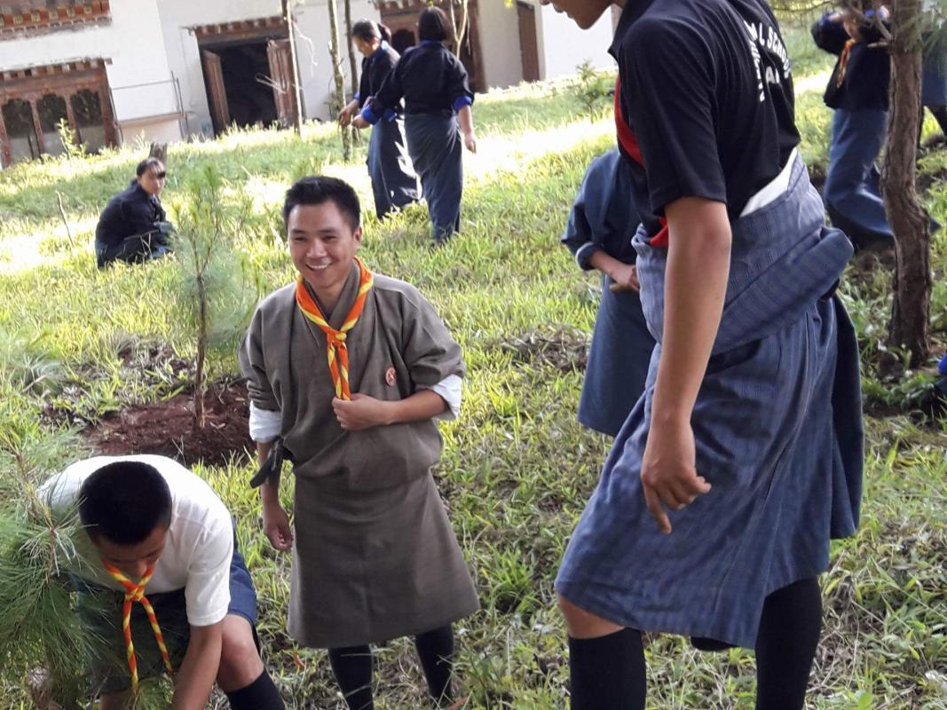 Working in scout nature park 