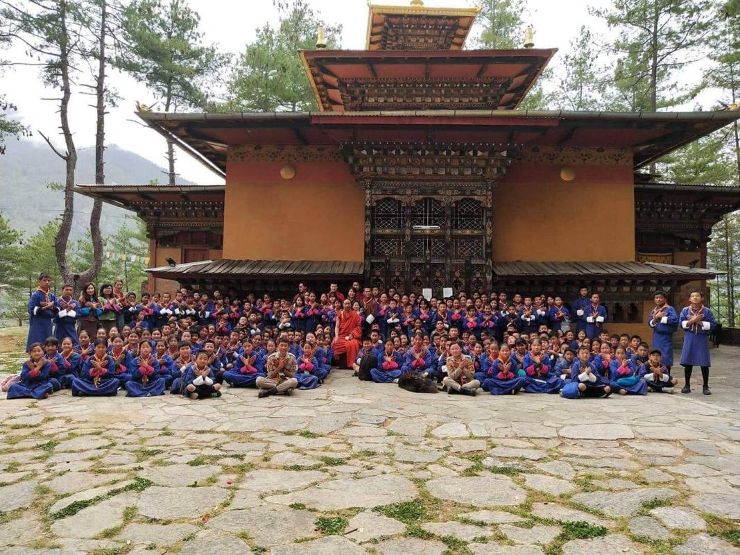 spiritual hike to Taba lhakhang with nachung scouts