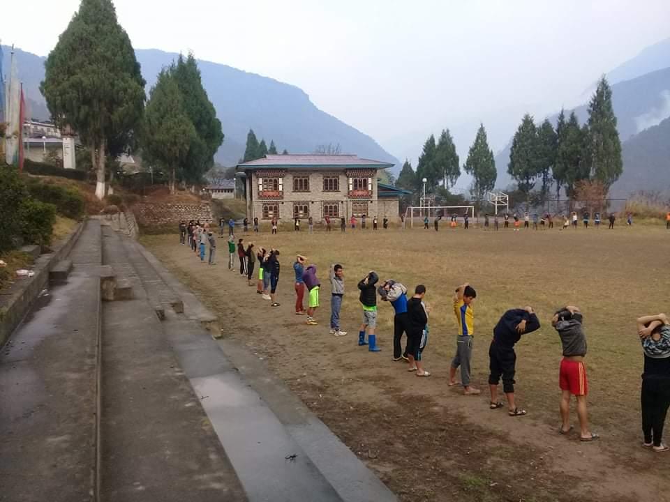 Physical training and jogging on every Saturday morning.