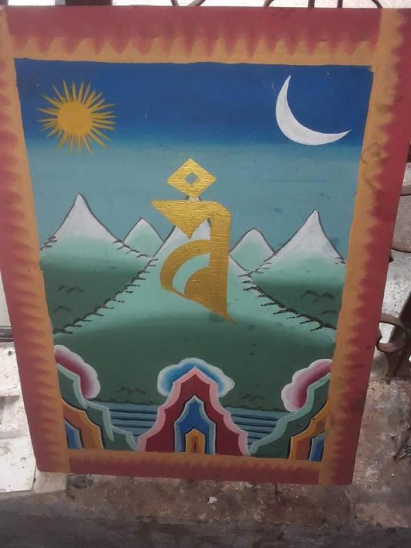 Volunteer for mop Dhomkhar Lhakhang. 