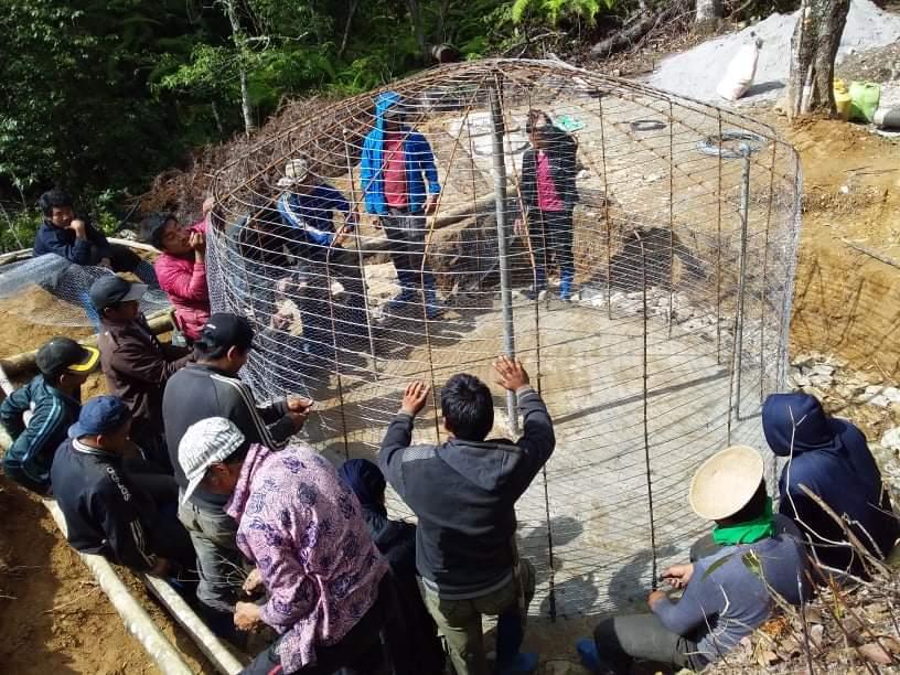 Newly built water tank for community 
