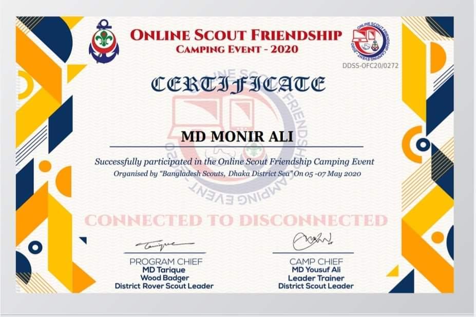 Online Scout Friendship Camping Event-2020