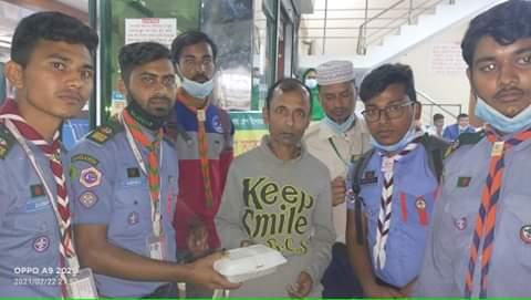 Distribution of food among helpless and poor people on the occasion of BP Day-2021