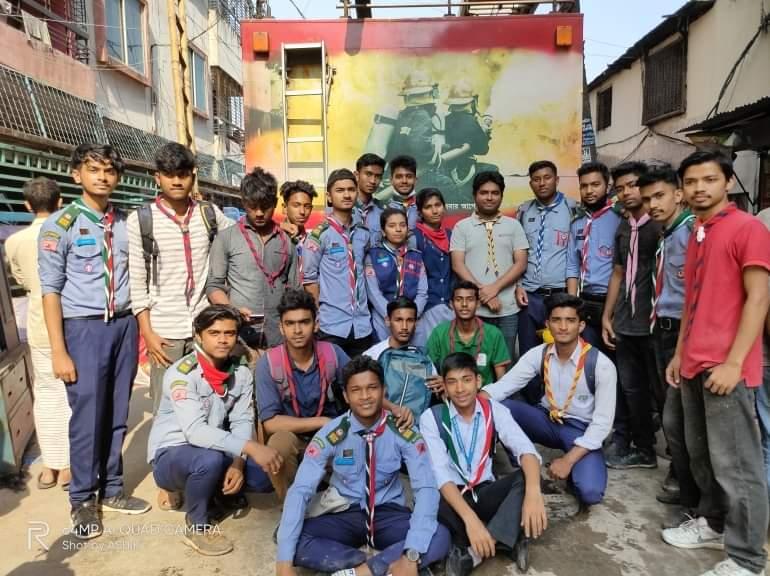 At the end of the fire rescue  work in Rupnagar slum