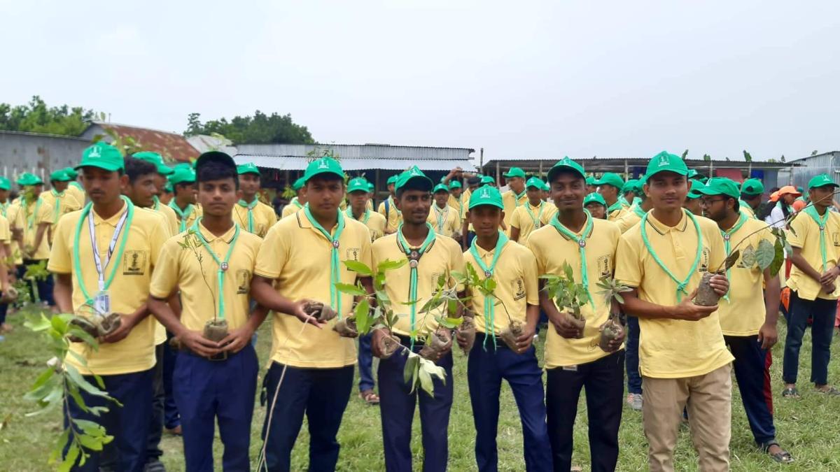 Planting trees in the North Channel union. 