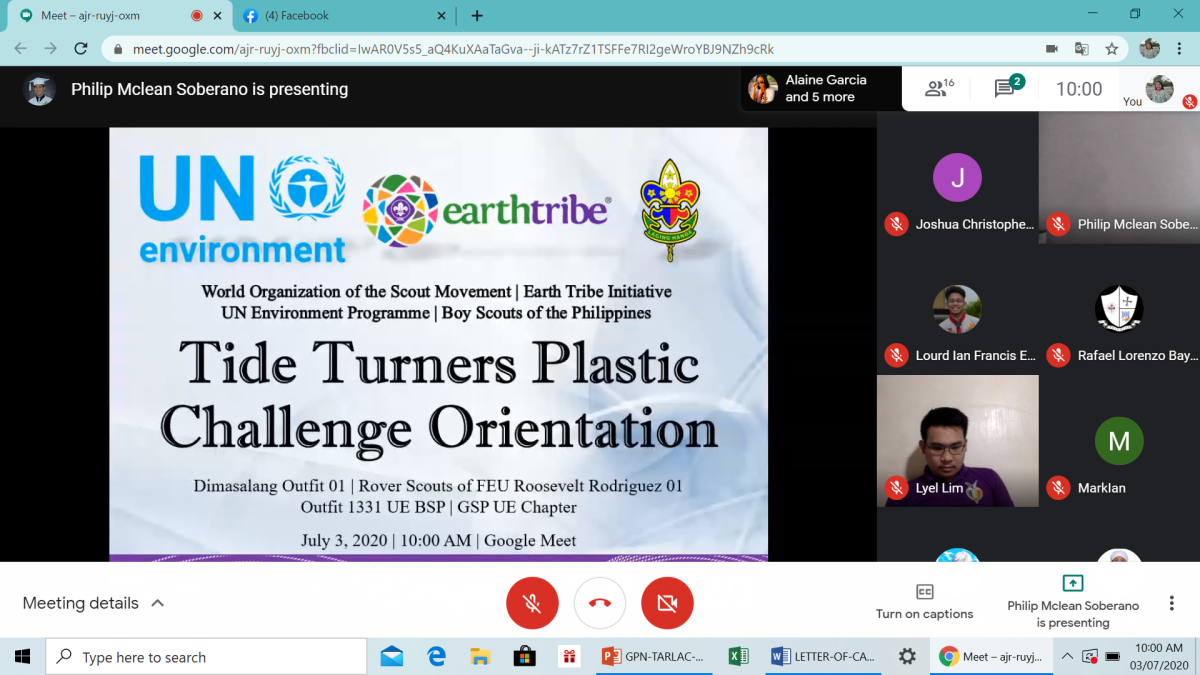 GSP UE- Chapter Troop #512 Tide Turners Plastic Challenge Online Orientation