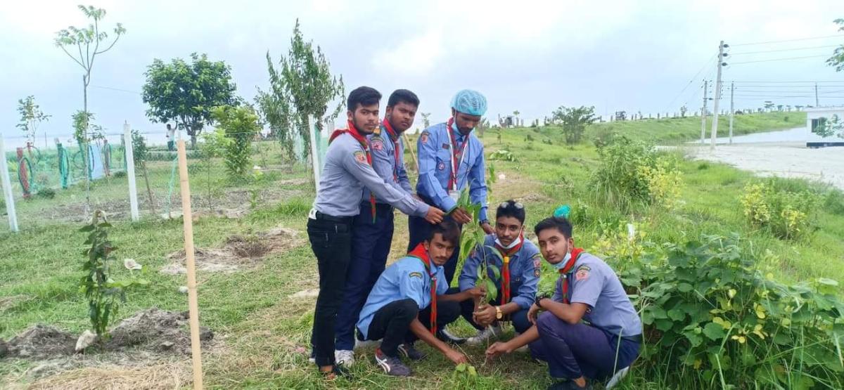  সেবা মুক্ত স্কাউট গ্রুপের বৃক্ষ রোপন কর্মসূচি পালন